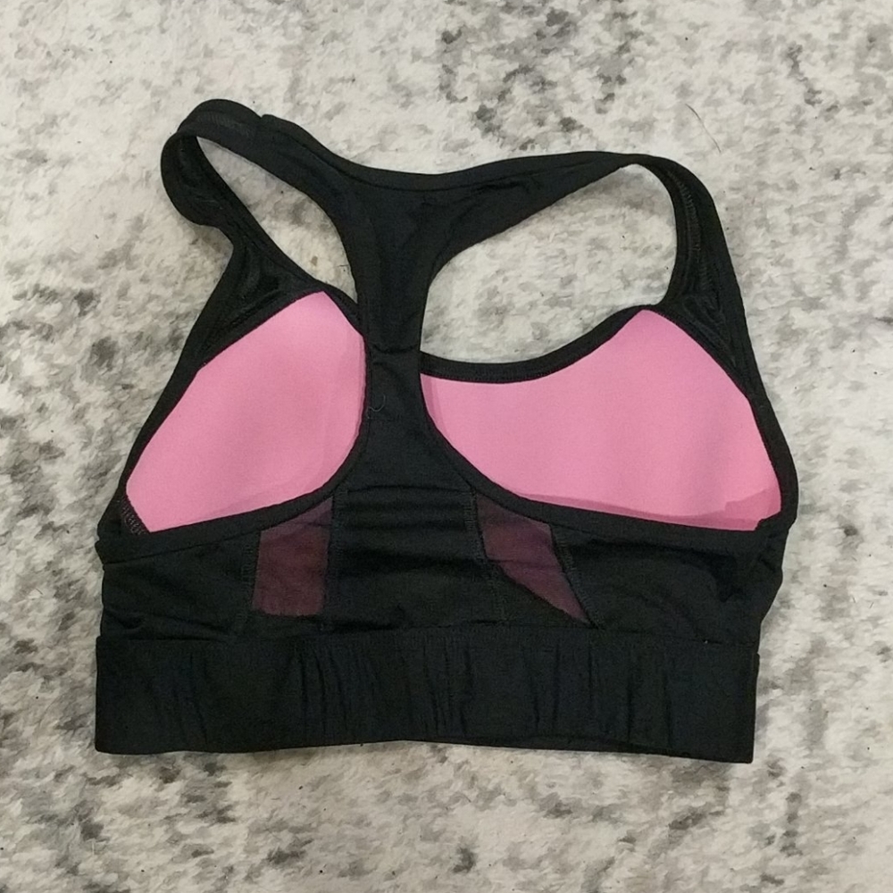 Pink Victoria secret black sports bra - Picture 3 of 5